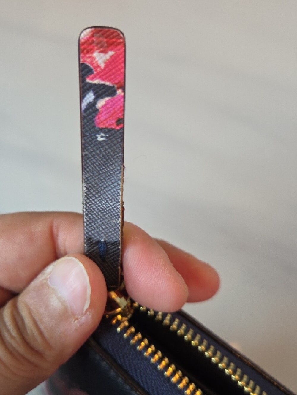kate spade Black Floral Zip Around Wallet with Pink & Blue Accents - Picture 11 of 12